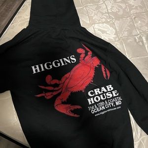 Famous Higgins crab house hoodie black